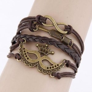 Bracelet Vintage Flèche/Masque - Brun bracelet