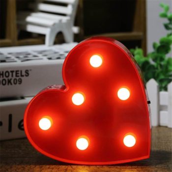 Coeur lumineux lampe