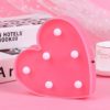 Coeur lumineux rose lampe