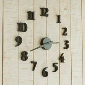 Horloge murale 3D autocollante