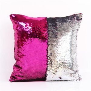 Housse de coussin magique 40cmx40cm / rose-flash/argent