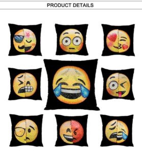 Housse de coussin magique dual-emoji