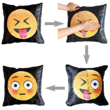Housse de coussin magique dual-emoji