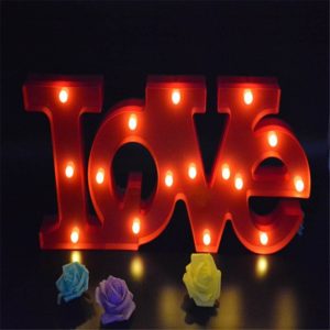 LOVE lettres lumineuses lampe