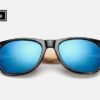 Lunettes de soleil Bambou Noir - bleu lunettes