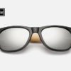 Lunettes de soleil Bambou Noir mate - argent lunettes