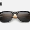 Lunettes de soleil Bambou Noir mate lunettes