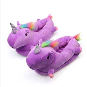 Pantoufles licorne lumineuses Violet / 37