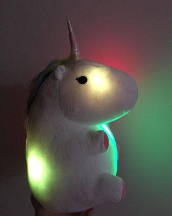 Peluche licorne lumineuse peluche