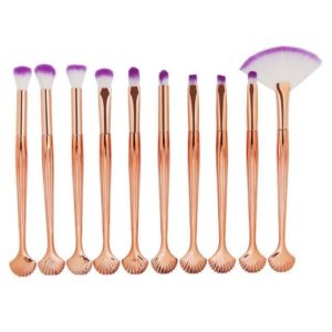 Pinceaux coquillage (x10) Bronze - violet pinceaux