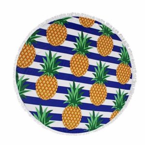 Serviette de plage imprimée ananas premium essuie