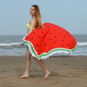 Serviette de plage imprimée melon premium essuie