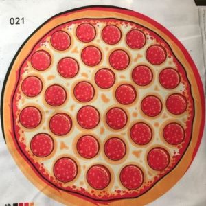 Serviette de plage imprimée pizza essuie