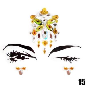 Strass visage autocollants 15 strass