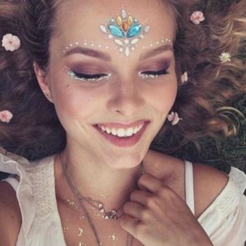 Strass visage autocollants strass